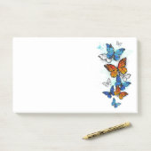 Flying Butterflies Morpho und Monarch Post-it Klebezettel (Auf Schreibtisch)