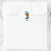 Flying Butterflies Morpho und Monarch Runder Aufkleber (Tasche)