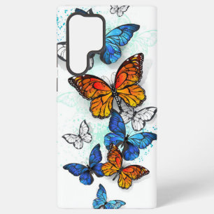 Flying Butterflies Morpho und Monarch Samsung Galaxy Hülle