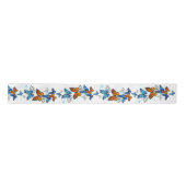 Flying Butterflies Morpho und Monarch Satinband (Vorderseite)