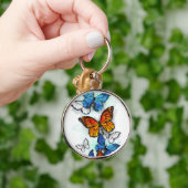 Flying Butterflies Morpho und Monarch Schlüsselanhänger (Hand)