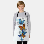Flying Butterflies Morpho und Monarch Schürze (Getragen)