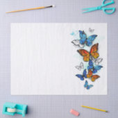 Flying Butterflies Morpho und Monarch Seidenpapier (Basteln)