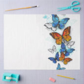 Flying Butterflies Morpho und Monarch Seidenpapier (Basteln)