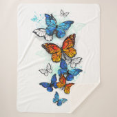 Flying Butterflies Morpho und Monarch Sherpadecke (Vorderseite)