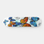 Flying Butterflies Morpho und Monarch Skateboard (Horizontal)