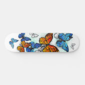 Flying Butterflies Morpho und Monarch Skateboard (Horizontal)