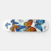 Flying Butterflies Morpho und Monarch Skateboard (Horizontal)