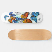 Flying Butterflies Morpho und Monarch Skateboard (Horizontal)