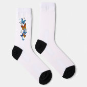 Flying Butterflies Morpho und Monarch Socken (Rechts)