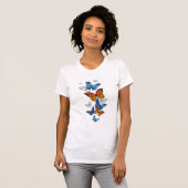 Flying Butterflies Morpho und Monarch T-Shirt (Vorne ganz)