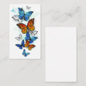 Flying Butterflies Morpho und Monarch Terminkarte (Vorne/Hinten)