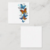 Flying Butterflies Morpho und Monarch Terminkarte (Vorne/Hinten)