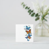 Flying Butterflies Morpho und Monarch Terminkarte (Stehend Vorderseite)