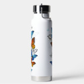 Flying Butterflies Morpho und Monarch Trinkflasche (Links)
