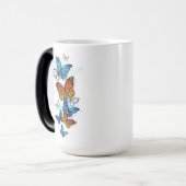 Flying Butterflies Morpho und Monarch Verwandlungstasse (Vorderseite Links)