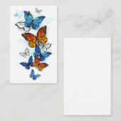 Flying Butterflies Morpho und Monarch Visitenkarte (Vorne/Hinten)