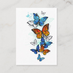 Flying Butterflies Morpho und Monarch Visitenkarte