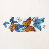 Flying Butterflies Morpho und Monarch Yogamatte (Vorderseite (Horizontal))