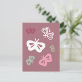 Flying Butterflies-Muster Postkarte (Stehend Vorderseite)