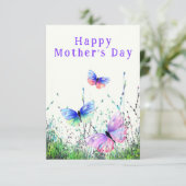 Flying Butterflies-Muttertagskarte Karte (Stehend Vorderseite)