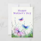 Flying Butterflies-Muttertagskarte Karte (Rückseite)