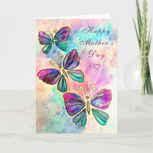 Flying Butterflies-Muttertagskarte Karte (Vorderseite)