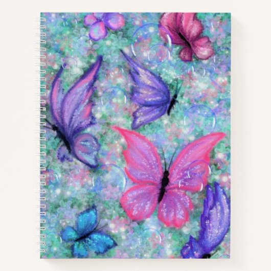 Flying Butterflies-Notebook Notizblock (Vorderseite)