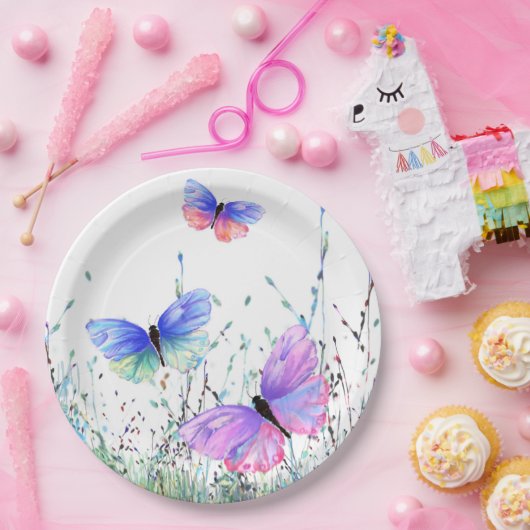 Flying Butterflies Paper-Teller Pappteller (Party)