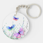 Flying Butterflies-Schlüsselanhänger Schlüsselanhänger (Rückseite)