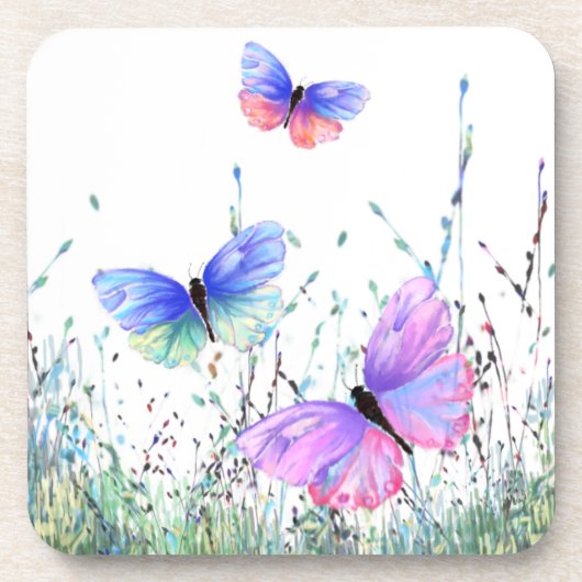 Flying Butterflies-Untersetzer Getränkeuntersetzer (Vorderseite)