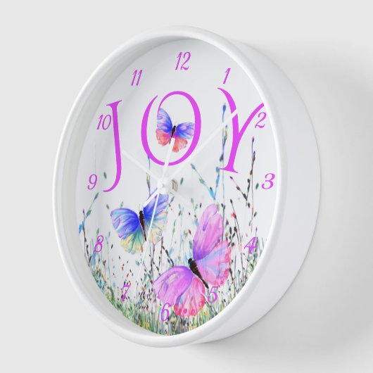 Flying Butterflies Wall Clock - Spring Joy Uhr (Winkel)