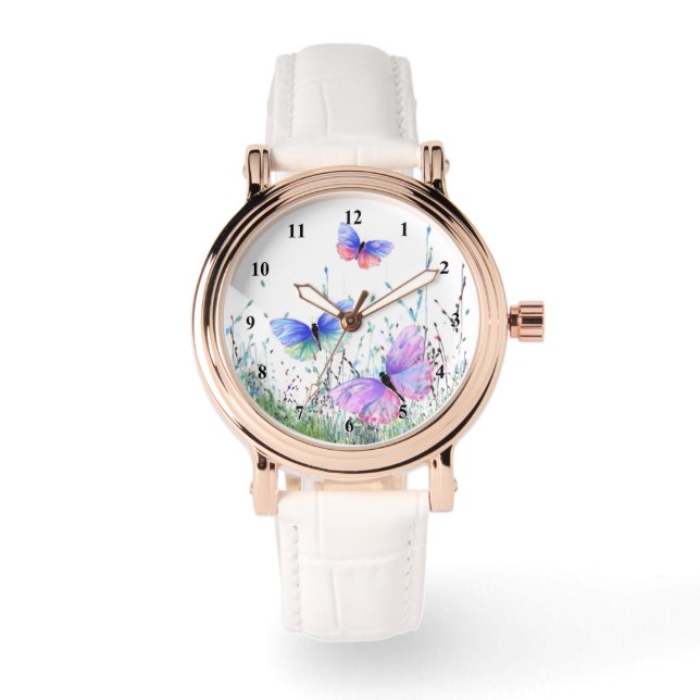 Flying Butterflies Watch Armbanduhr (Vorderseite)