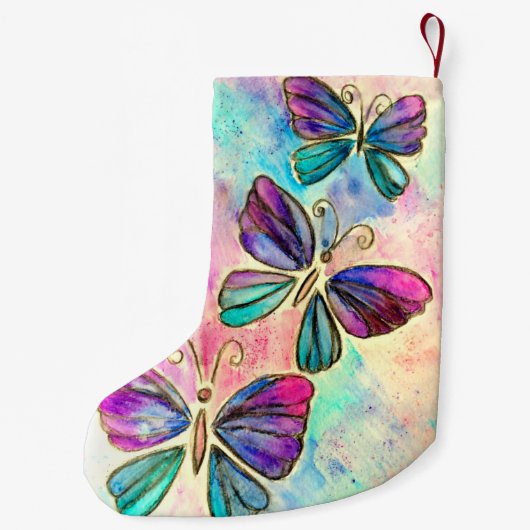 Flying Butterflies Weihnachts-Strumpf Kleiner Weihnachtsstrumpf (Rückseite)