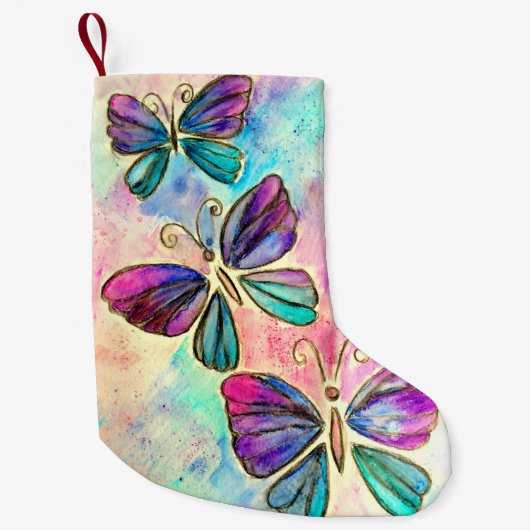 Flying Butterflies Weihnachts-Strumpf Kleiner Weihnachtsstrumpf (Vorderseite)