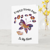 Flying Butterfly-Blume-Karte Karte (Gelbe Blume)