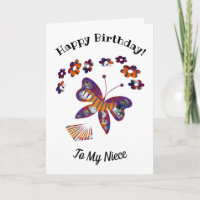 Flying Butterfly-Blume-Karte