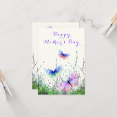 Flying Butterfly-Muttertagskarte Karte (Vorderseite/Rückseite Beispiel)