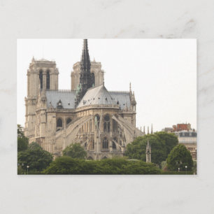 Flying Buttress Spires Towers Notre Dame De Paris Postkarte