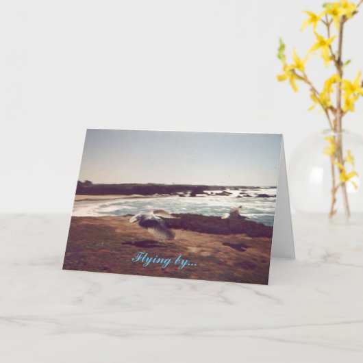 Flying by Vatertag Card Karte (Gelbe Blume)