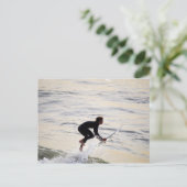 "Flying California Surfer Postcard" Postkarte (Stehend Vorderseite)