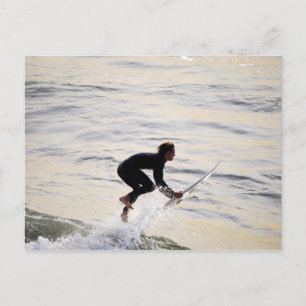 "Flying California Surfer Postcard" Postkarte