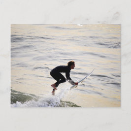 "Flying California Surfer Postcard" Postkarte
