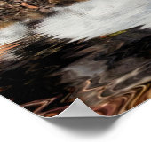 Flying Canada Gänse and Winter Pond Wildlife 2 Poster (Ecke)