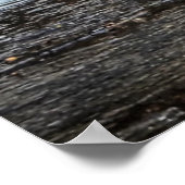 Flying Canada Gänse and Winter Pond Wildlife Poster (Ecke)