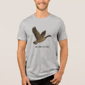Flying Canada Goose Custom Text Tri-Blend Shirt (Vorderseite)