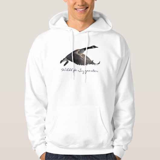 Flying Canada Goose Wildlife Supporter Hoodie (Vorderseite)
