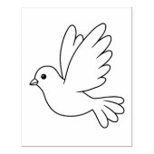 Flying Cartoon Dove Bird Farbing Page Gummistempel (Prägung)