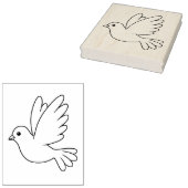 Flying Cartoon Dove Bird Farbing Page Gummistempel (Stempel)