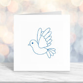 Flying Cartoon Dove Taube Bird Permastempel